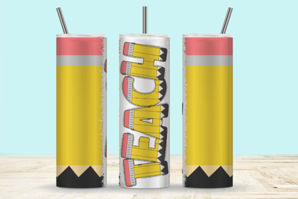 20oz Teacher Tumbler and Doodle Font: Graphics for Crafts