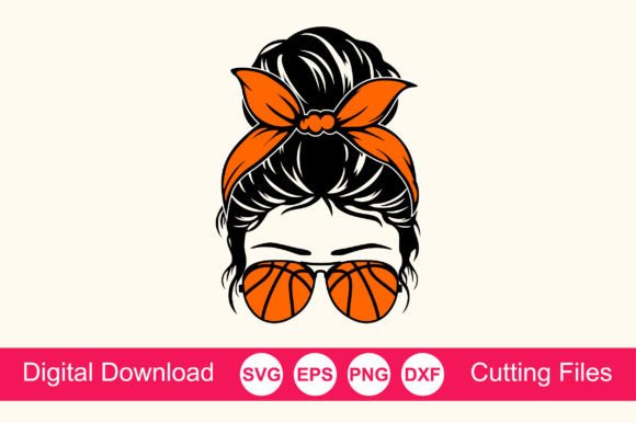 Basketball Mom Messy Bun: A Versatile Graphic Design Asset for Crafts