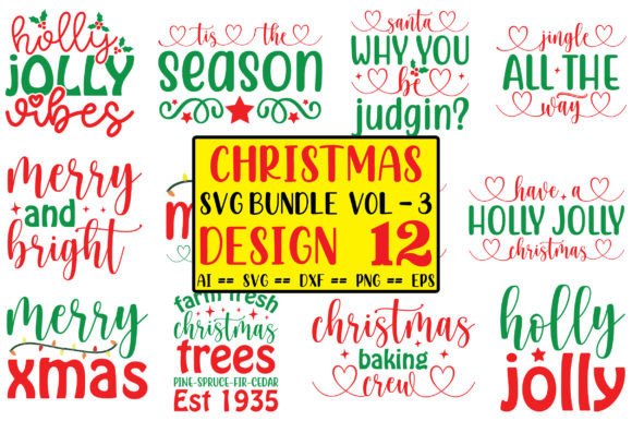 Christmas SVG Bundle Vol - 2: Graphics & Freebies