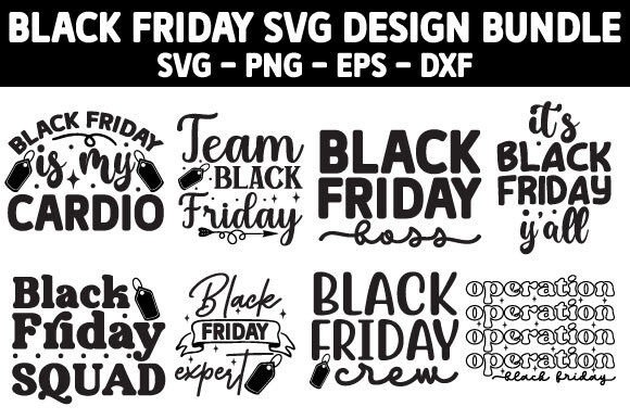 Free Black Friday SVG Design Bundle for Crafts and Graphics