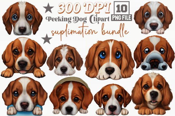 Peeking Dog Clipart Bundle: A Graphics Boost for Creative Crafters and Content Publishers