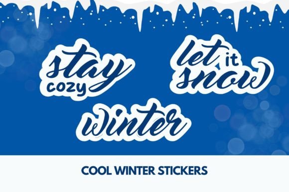 Winter Cool Stickers: A Graphic Design Asset for Modern Crafts and Content Creators